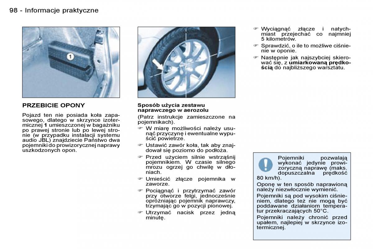 Peugeot 206 CC instrukcja obslugi / page 97