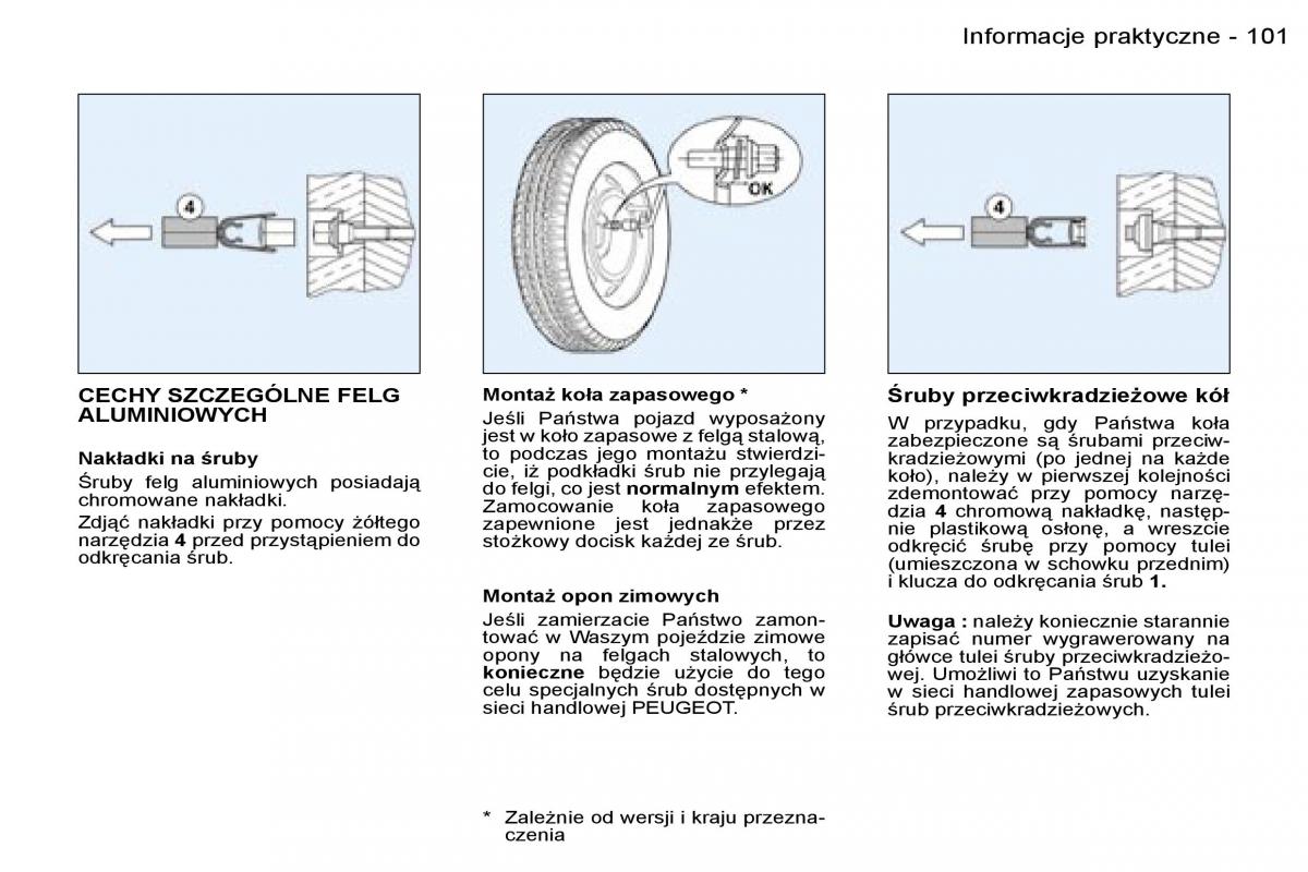 Peugeot 206 CC instrukcja obslugi / page 100