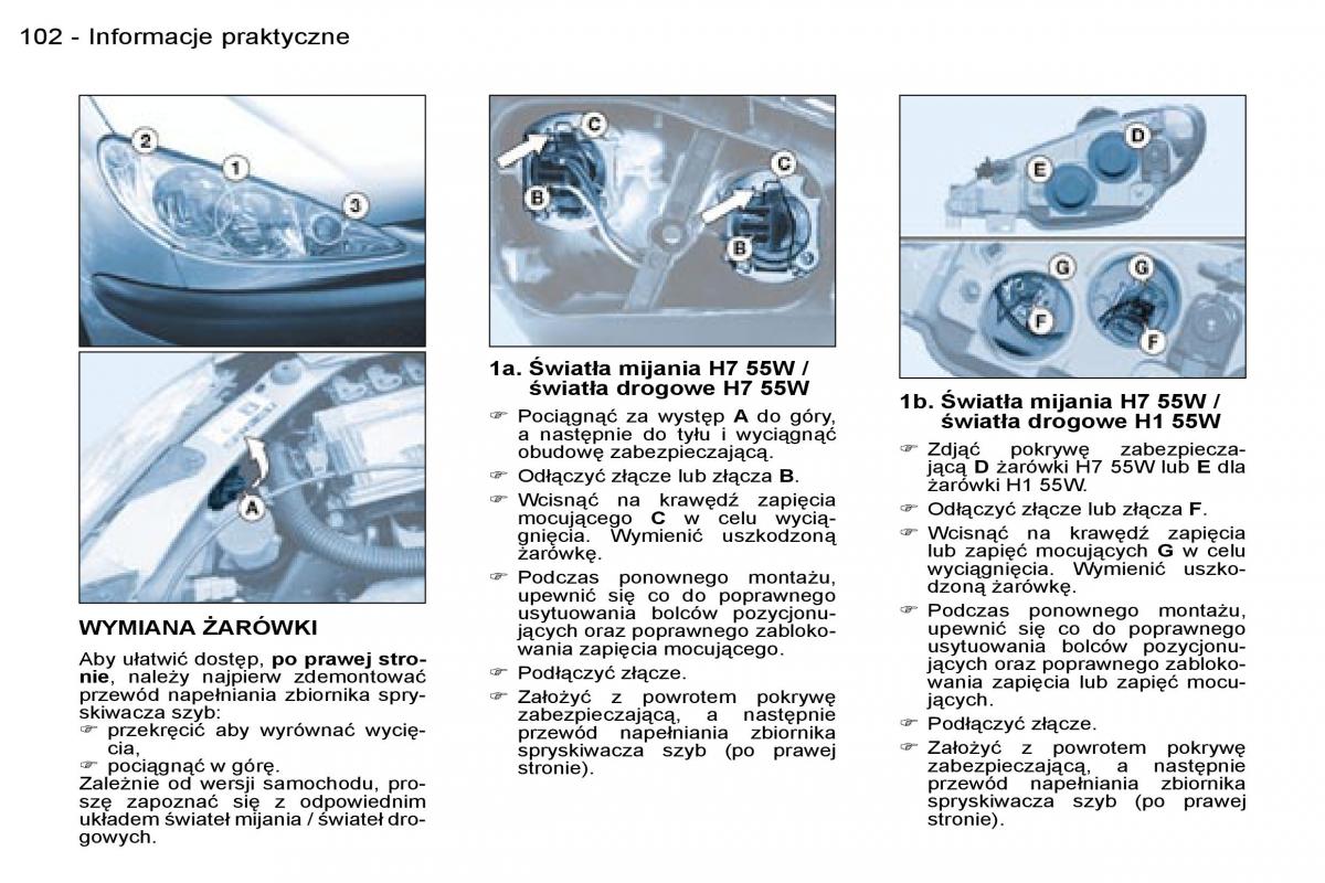 Peugeot 206 CC instrukcja obslugi / page 101