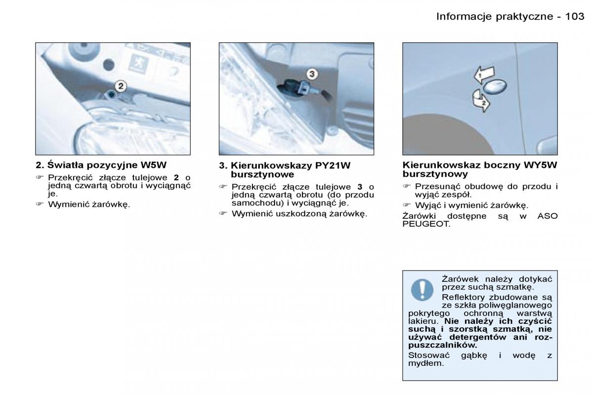 Peugeot 206 CC instrukcja obslugi / page 102