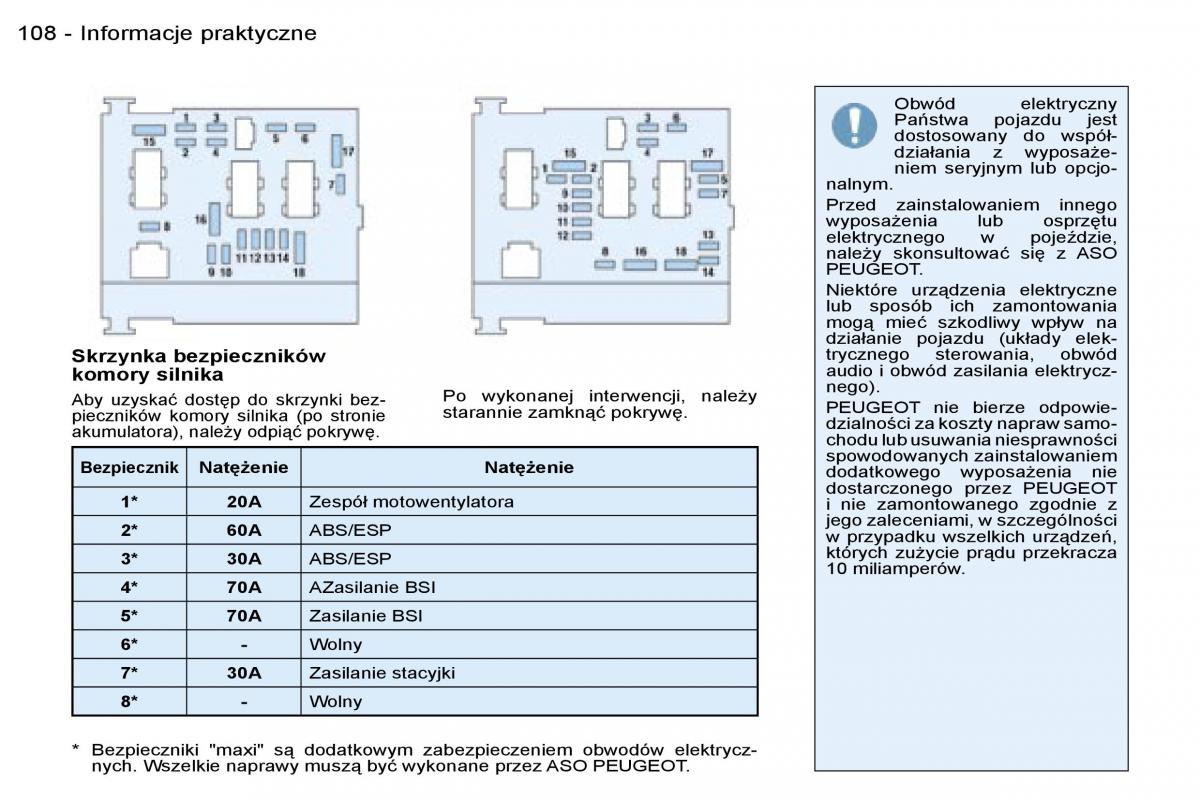 Peugeot 206 CC instrukcja obslugi / page 107