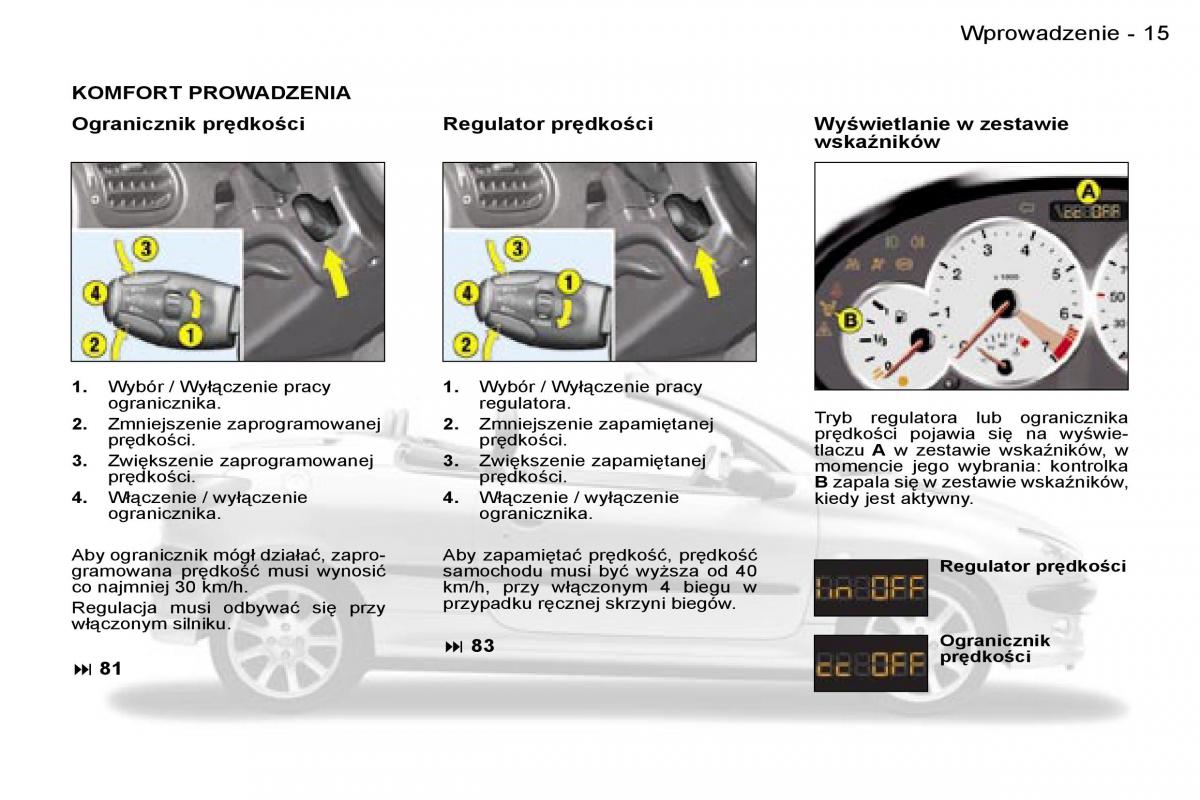 Peugeot 206 CC instrukcja obslugi / page 12