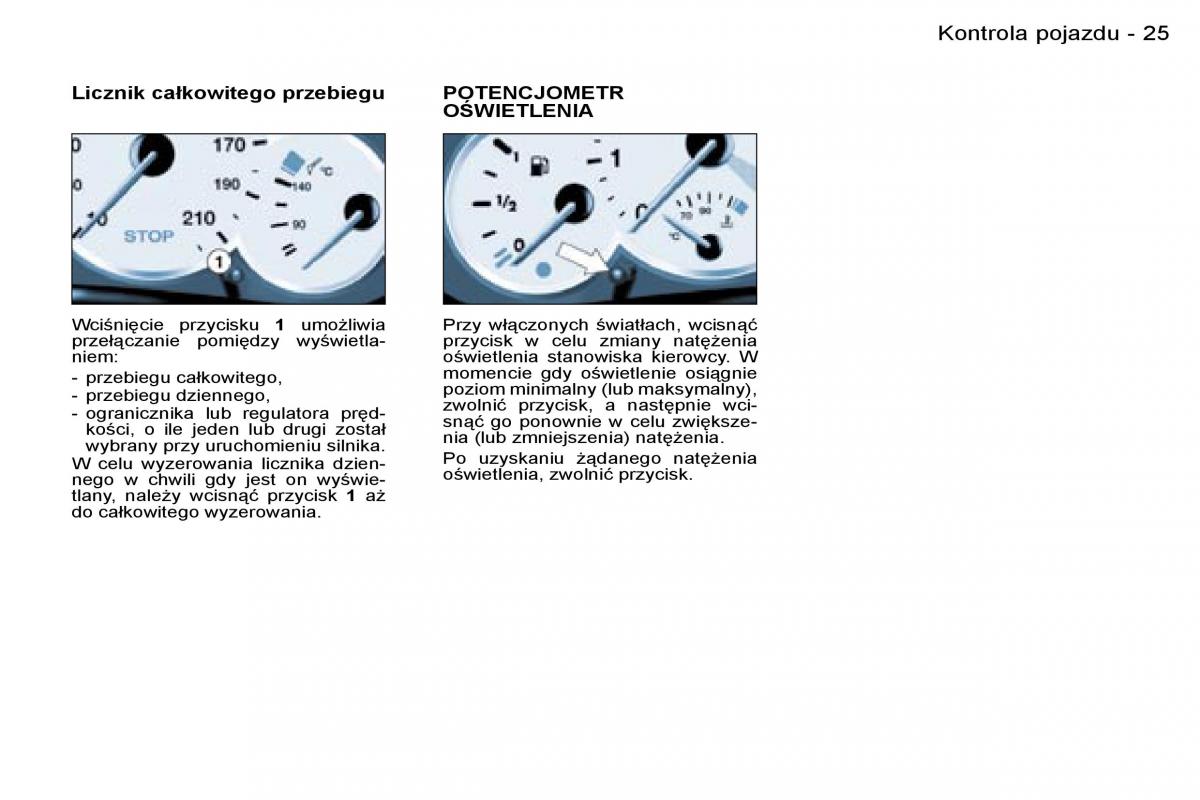 Peugeot 206 CC instrukcja obslugi / page 23