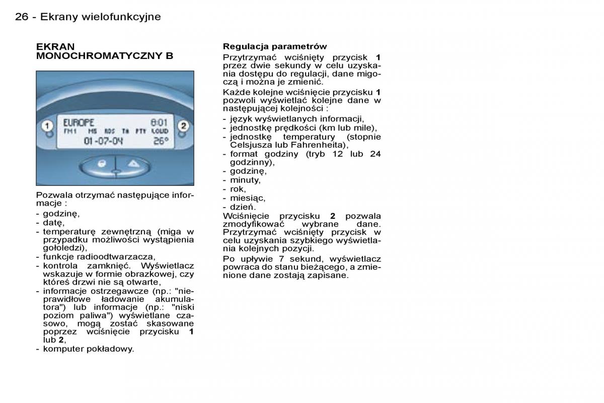 Peugeot 206 CC instrukcja obslugi / page 24