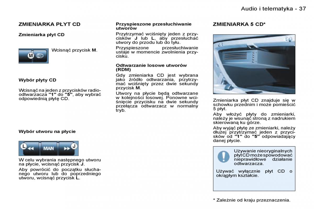 Peugeot 206 CC instrukcja obslugi / page 36