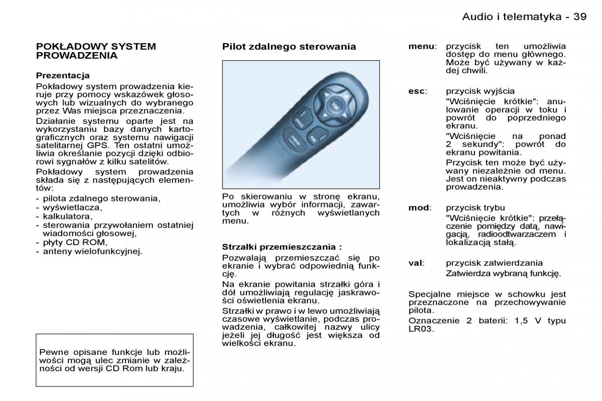 Peugeot 206 CC instrukcja obslugi / page 38