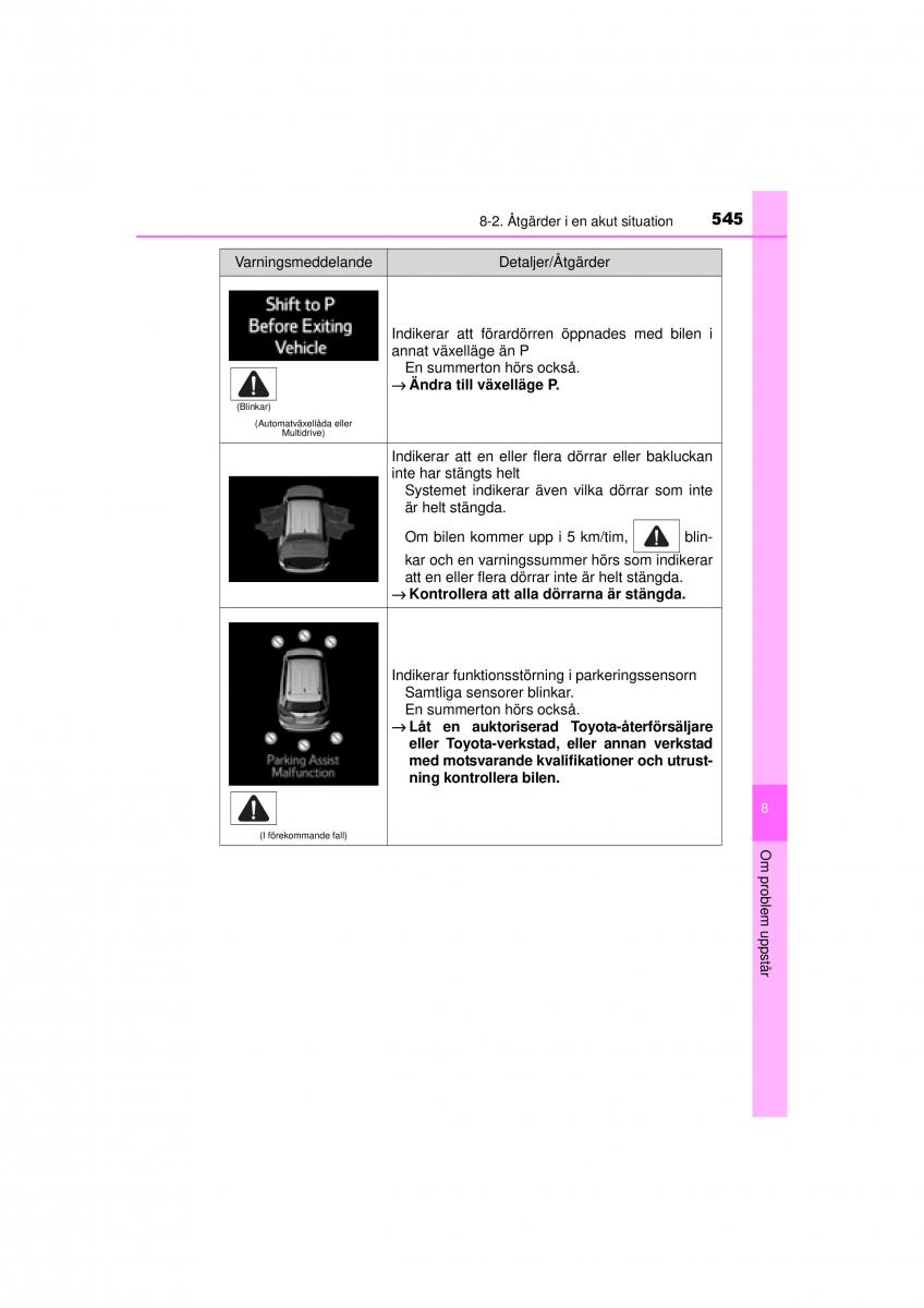 Toyota RAV4 IV 4 instruktionsbok / page 545