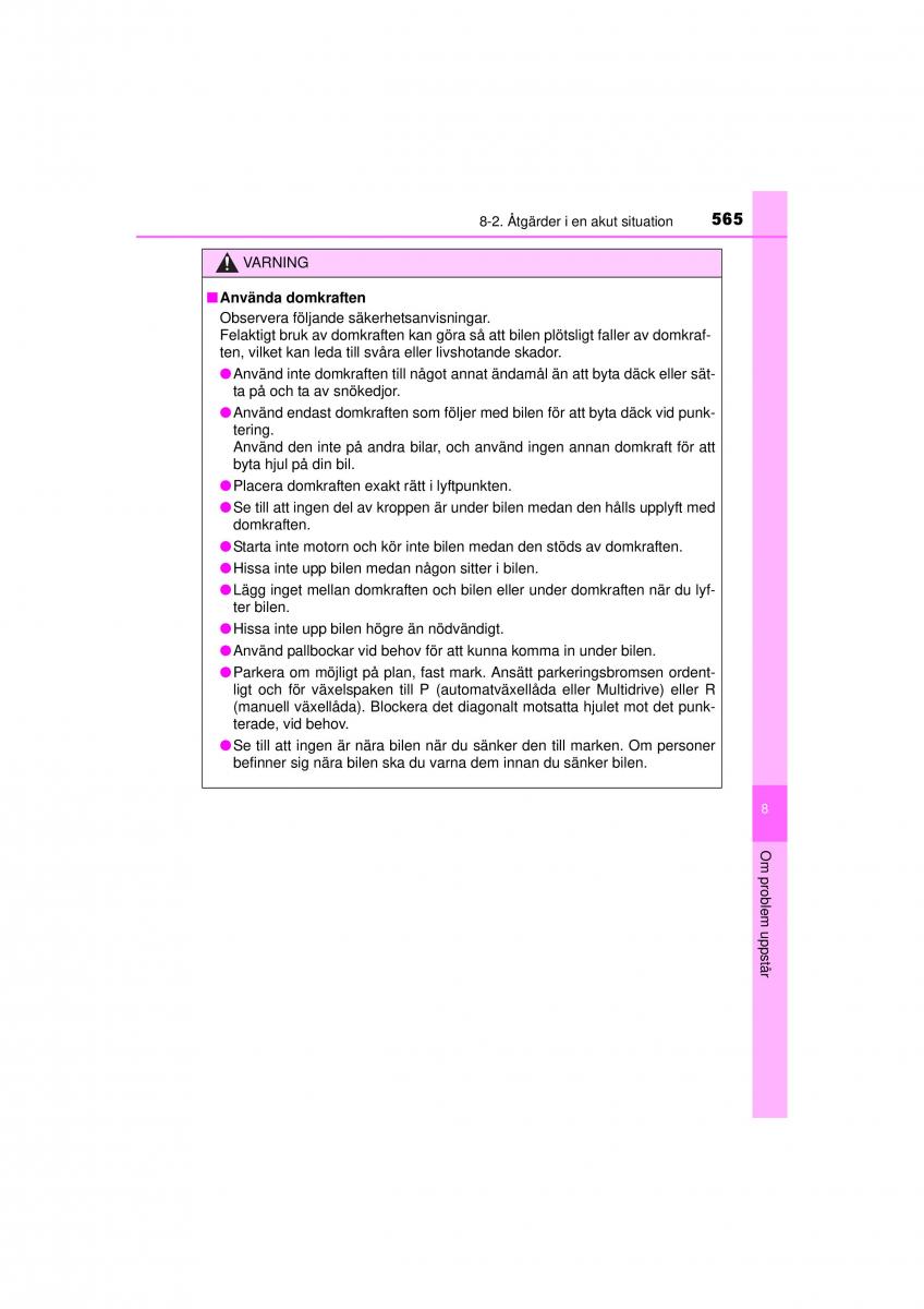 Toyota RAV4 IV 4 instruktionsbok / page 565