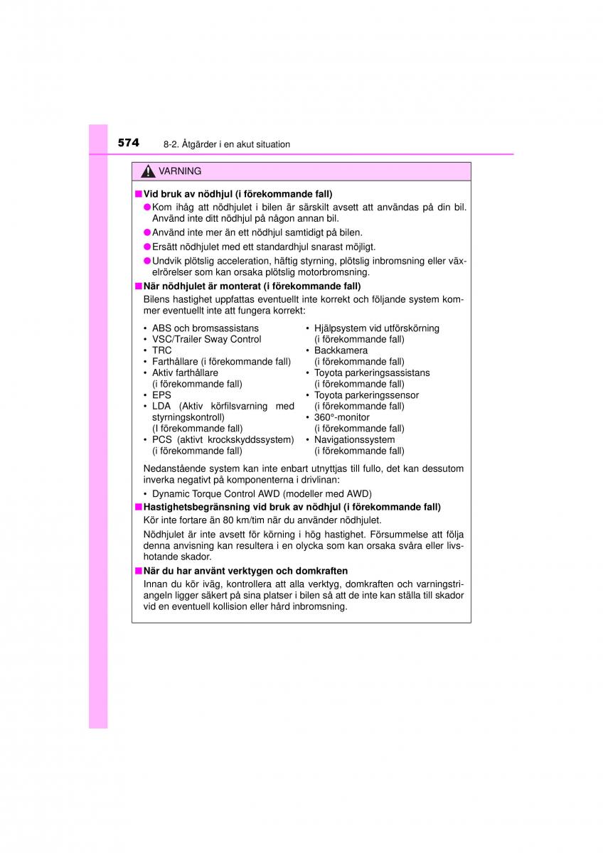 Toyota RAV4 IV 4 instruktionsbok / page 574