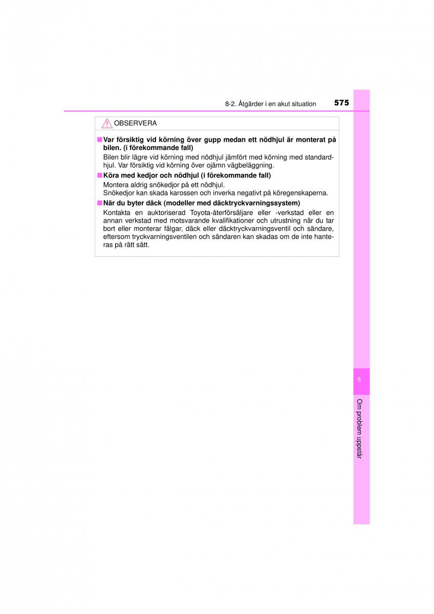 Toyota RAV4 IV 4 instruktionsbok / page 575