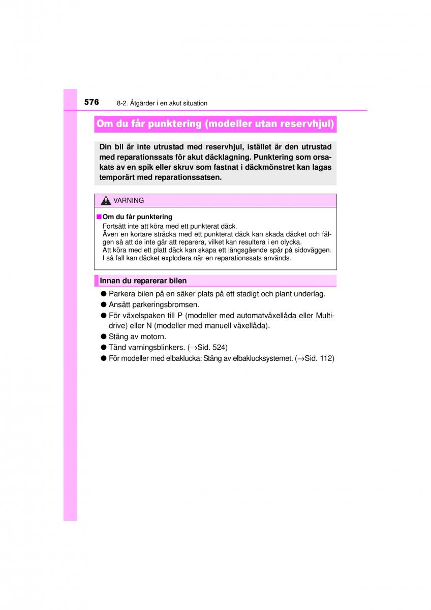 Toyota RAV4 IV 4 instruktionsbok / page 576