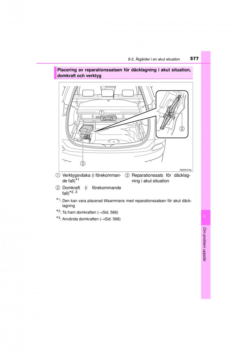 Toyota RAV4 IV 4 instruktionsbok / page 577