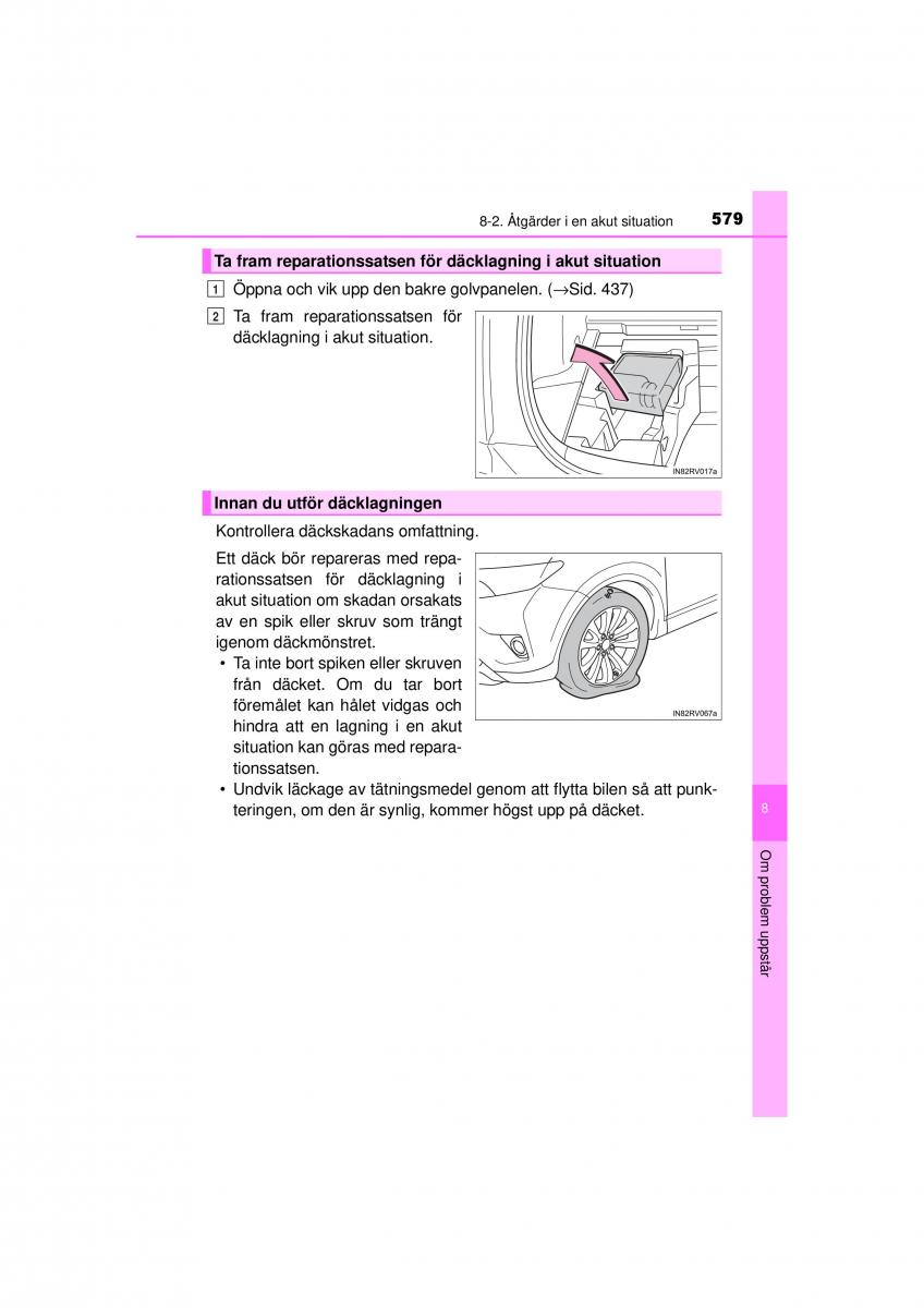 Toyota RAV4 IV 4 instruktionsbok / page 579