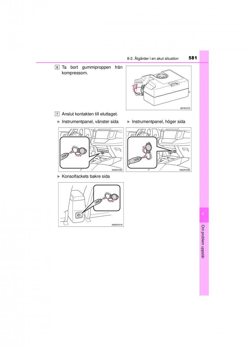 Toyota RAV4 IV 4 instruktionsbok / page 581