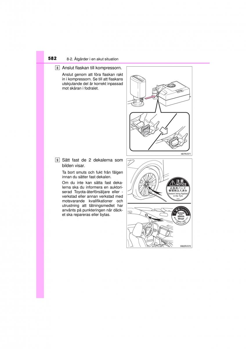 Toyota RAV4 IV 4 instruktionsbok / page 582