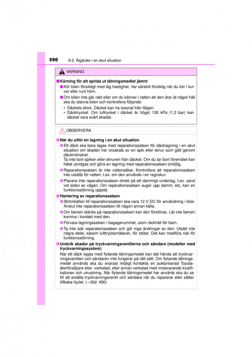 Toyota RAV4 IV 4 instruktionsbok / page 590