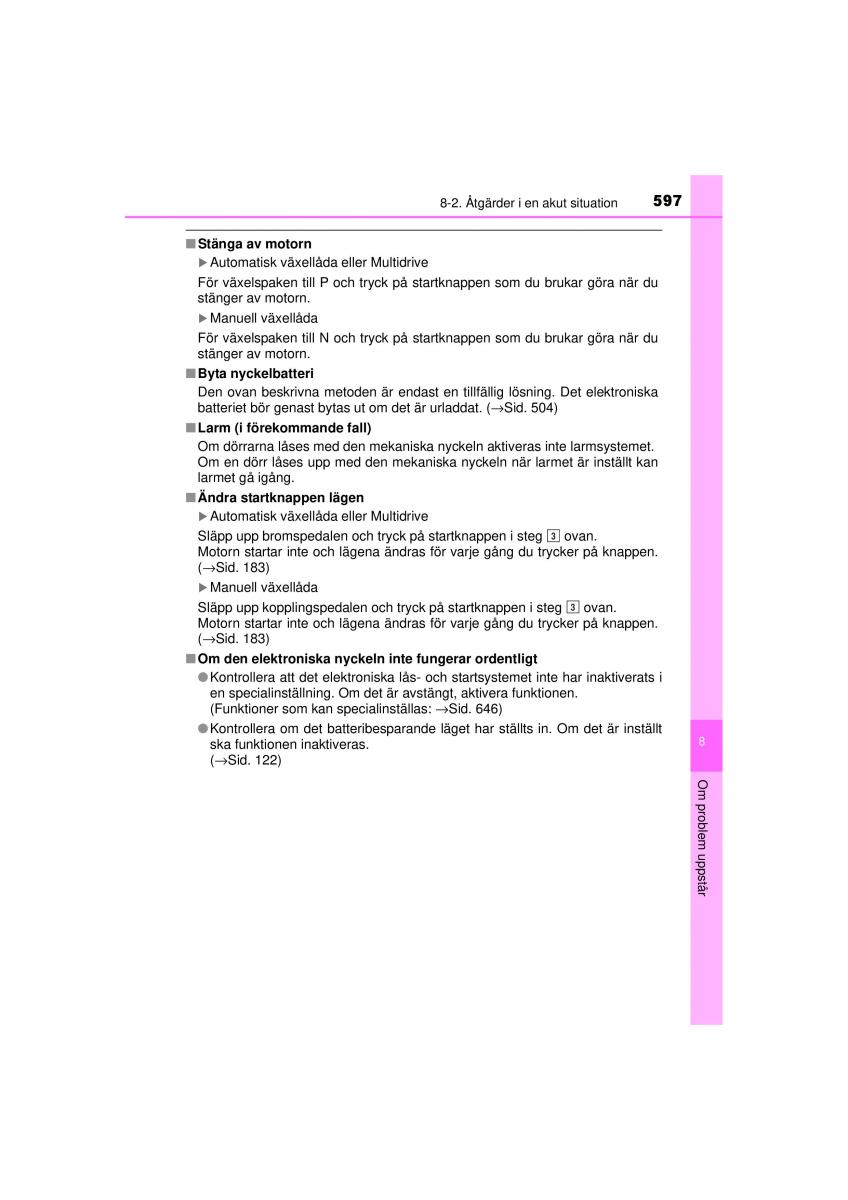 Toyota RAV4 IV 4 instruktionsbok / page 597