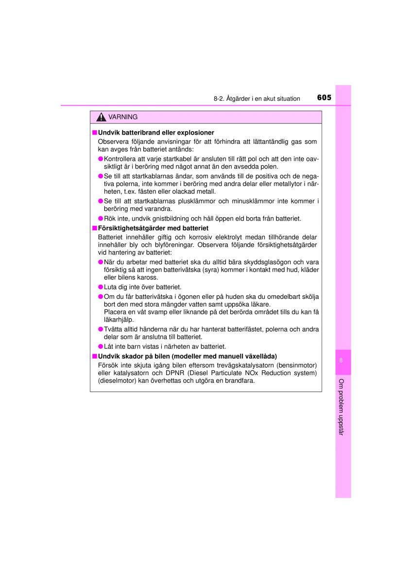 Toyota RAV4 IV 4 instruktionsbok / page 605