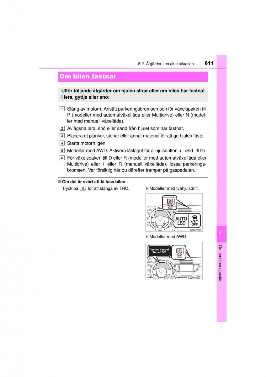 Toyota RAV4 IV 4 instruktionsbok / page 611