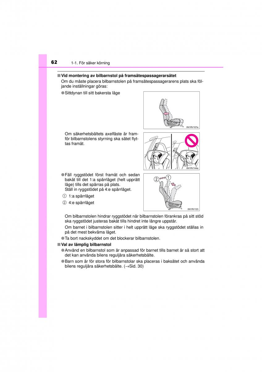 Toyota RAV4 IV 4 instruktionsbok / page 62