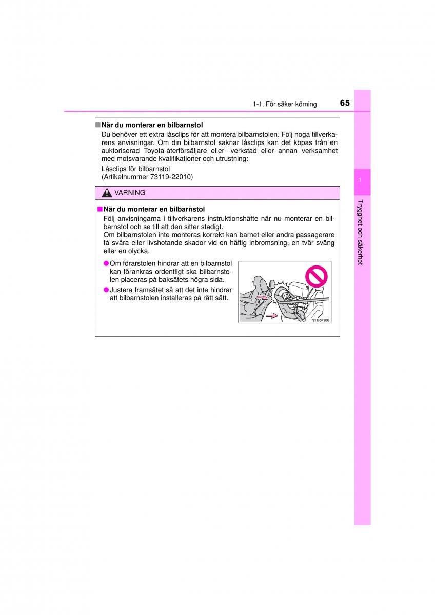 Toyota RAV4 IV 4 instruktionsbok / page 65