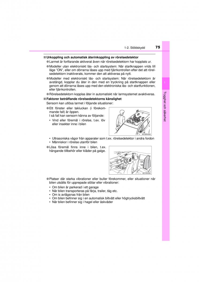 Toyota RAV4 IV 4 instruktionsbok / page 75