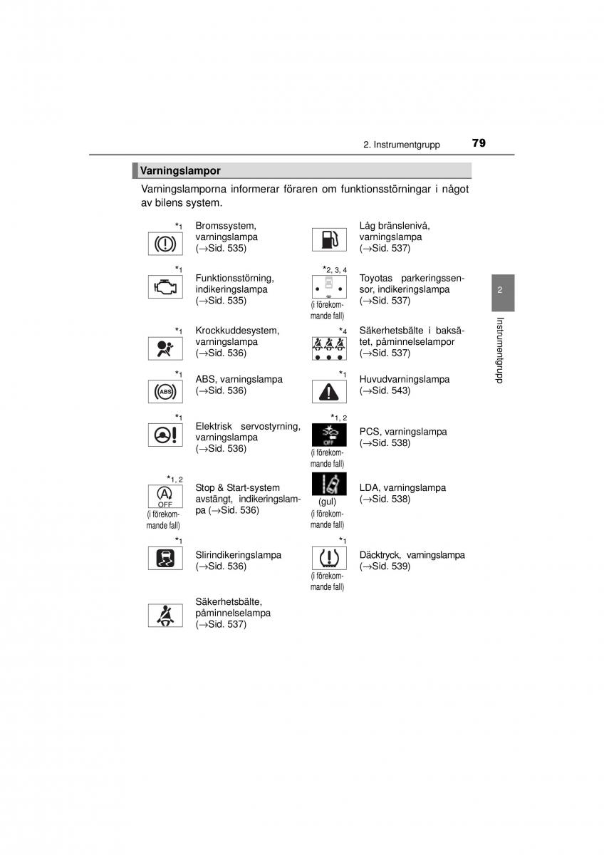 Toyota RAV4 IV 4 instruktionsbok / page 79