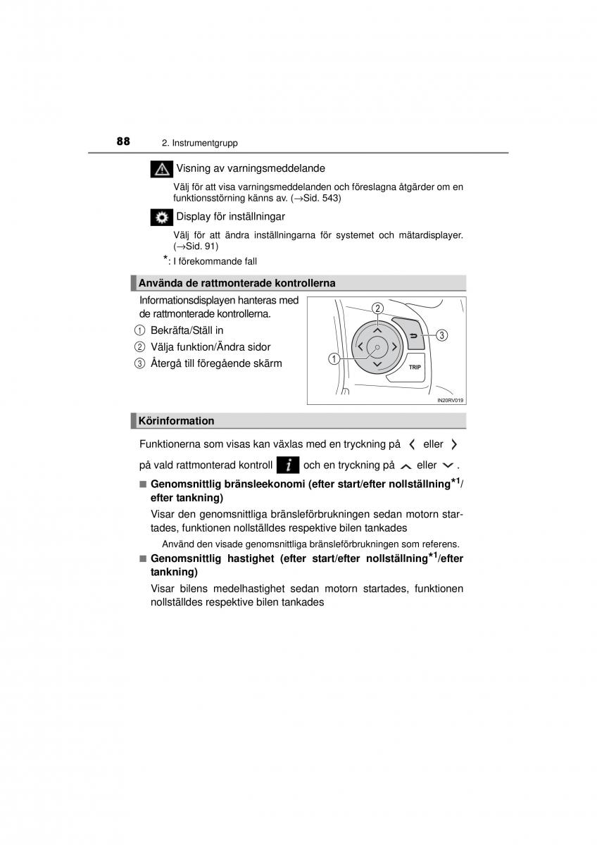 Toyota RAV4 IV 4 instruktionsbok / page 88