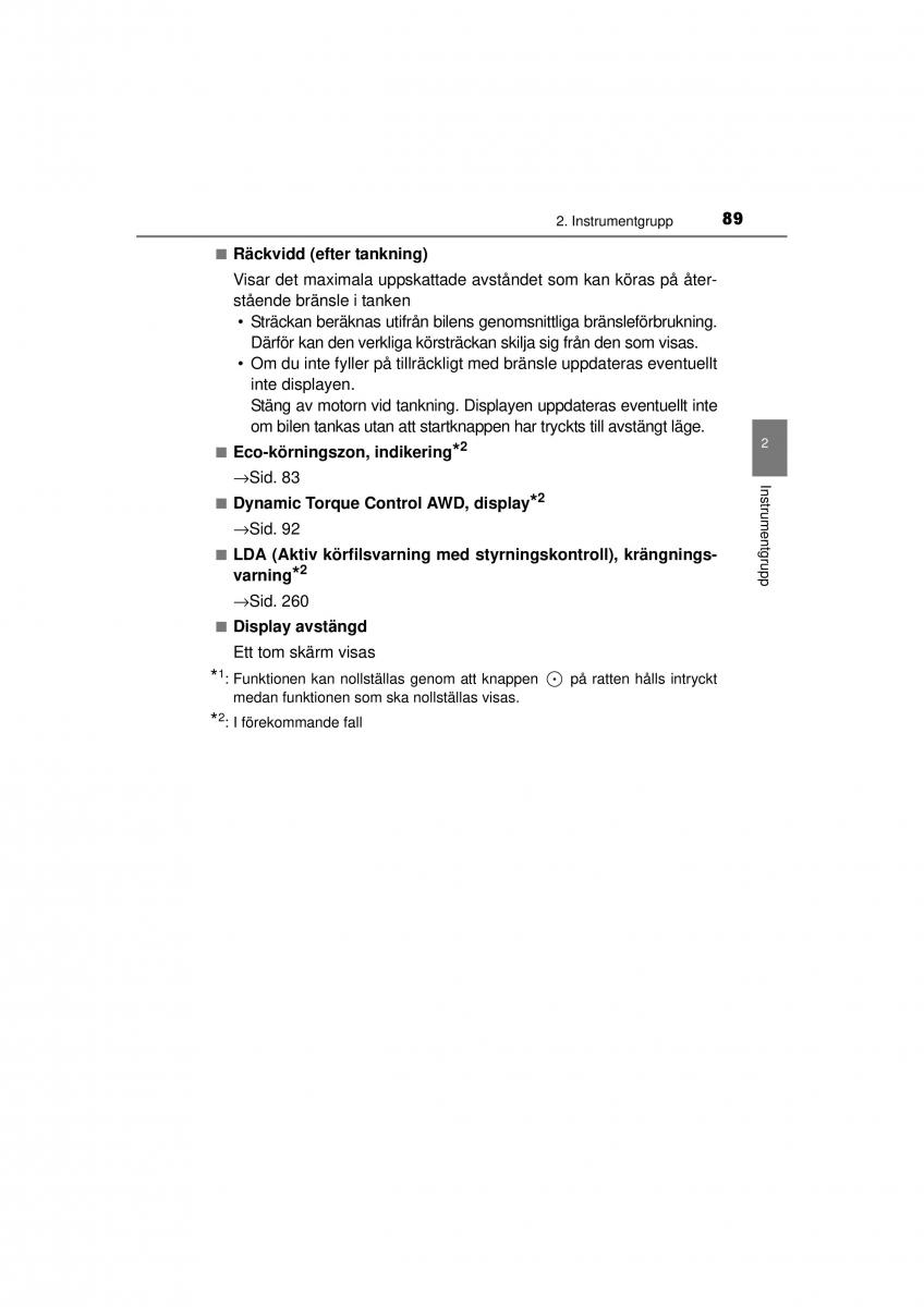 Toyota RAV4 IV 4 instruktionsbok / page 89