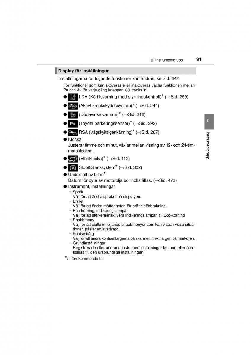 Toyota RAV4 IV 4 instruktionsbok / page 91