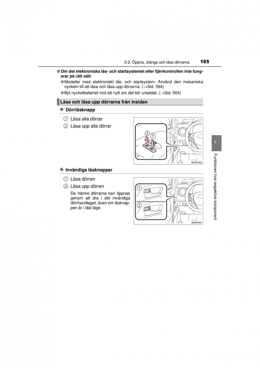 Toyota RAV4 IV 4 instruktionsbok / page 105