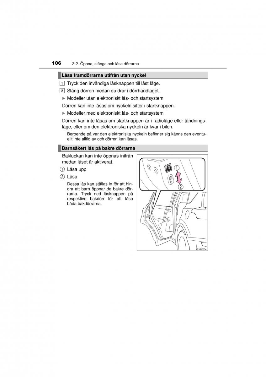 Toyota RAV4 IV 4 instruktionsbok / page 106