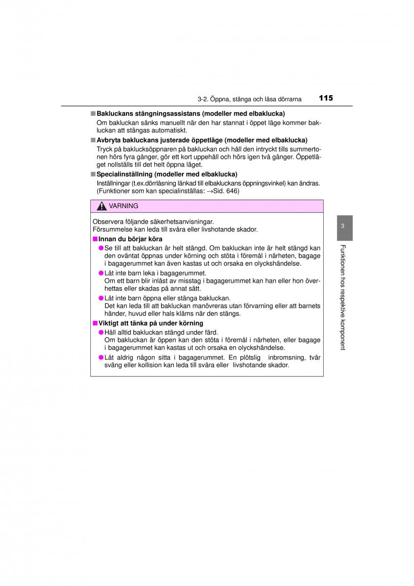 Toyota RAV4 IV 4 instruktionsbok / page 115