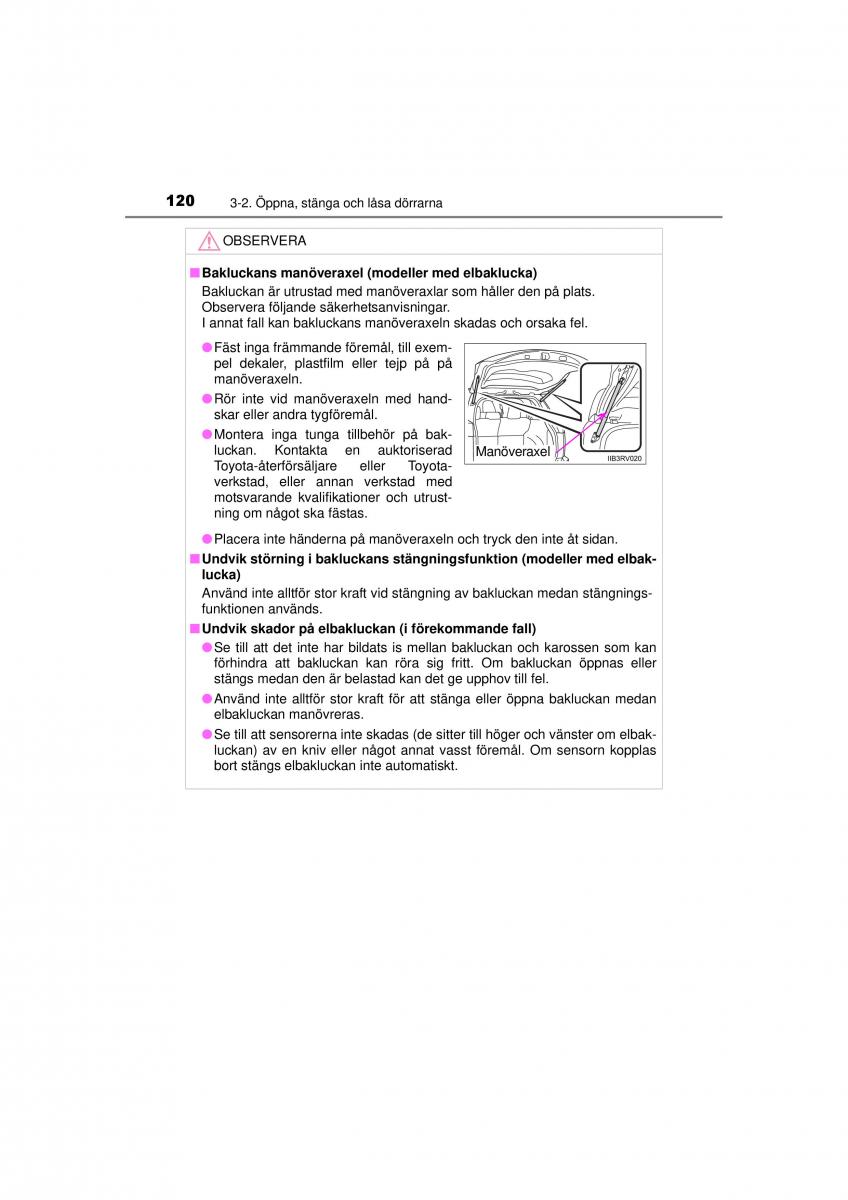 Toyota RAV4 IV 4 instruktionsbok / page 120