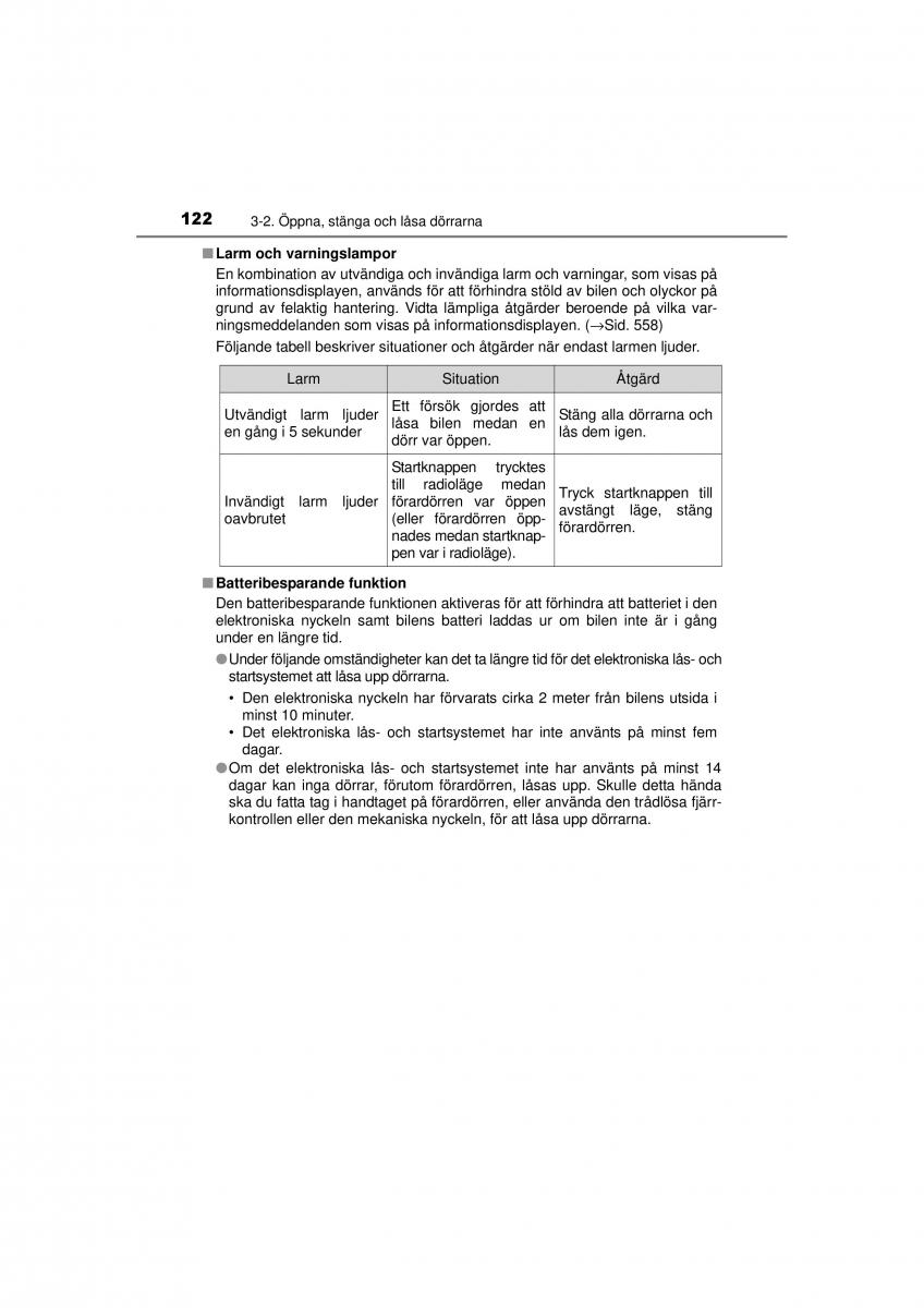 Toyota RAV4 IV 4 instruktionsbok / page 122