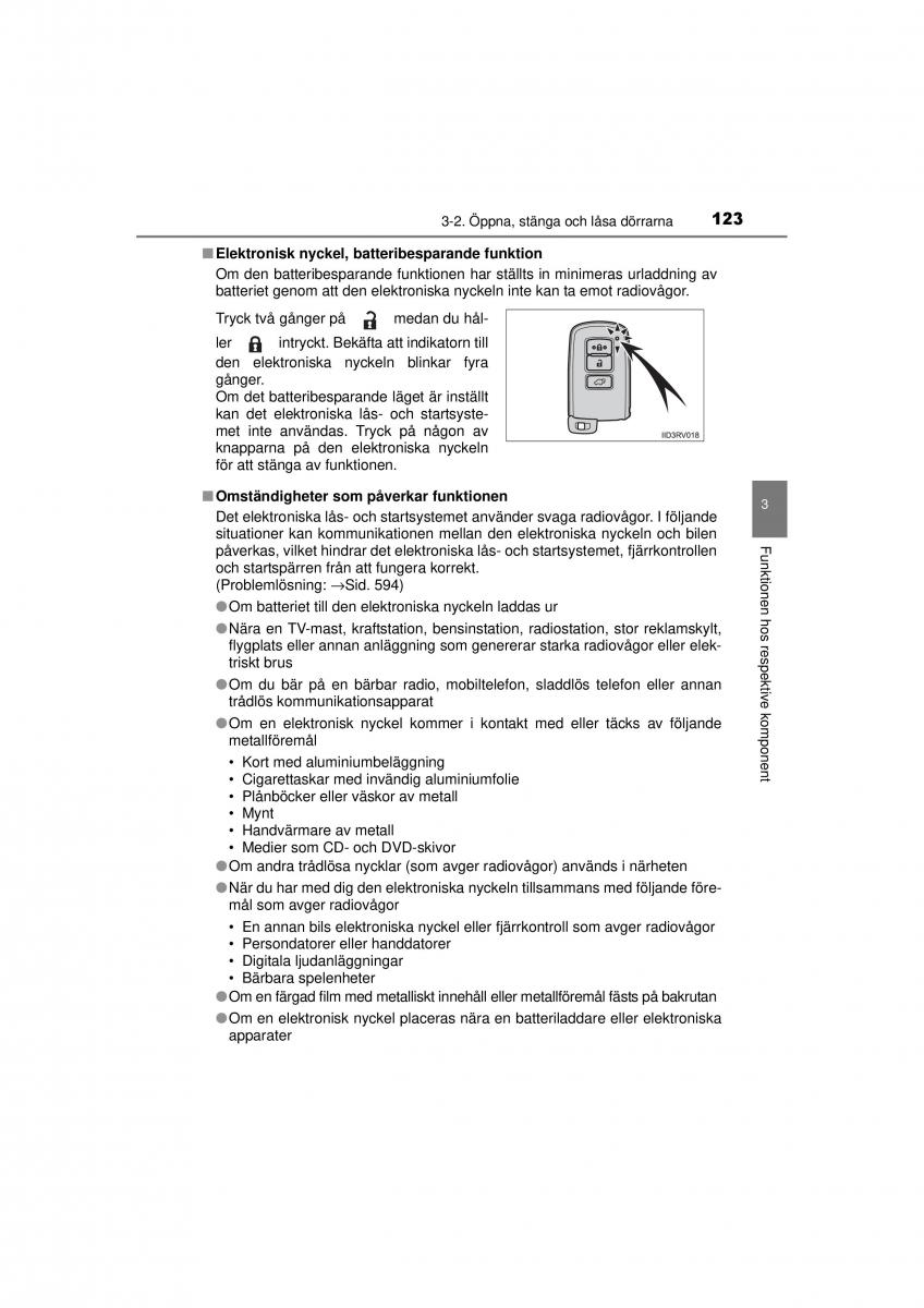 Toyota RAV4 IV 4 instruktionsbok / page 123