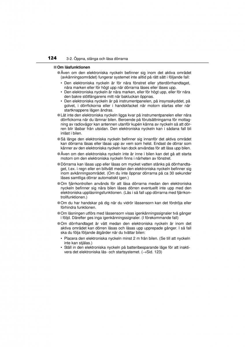 Toyota RAV4 IV 4 instruktionsbok / page 124