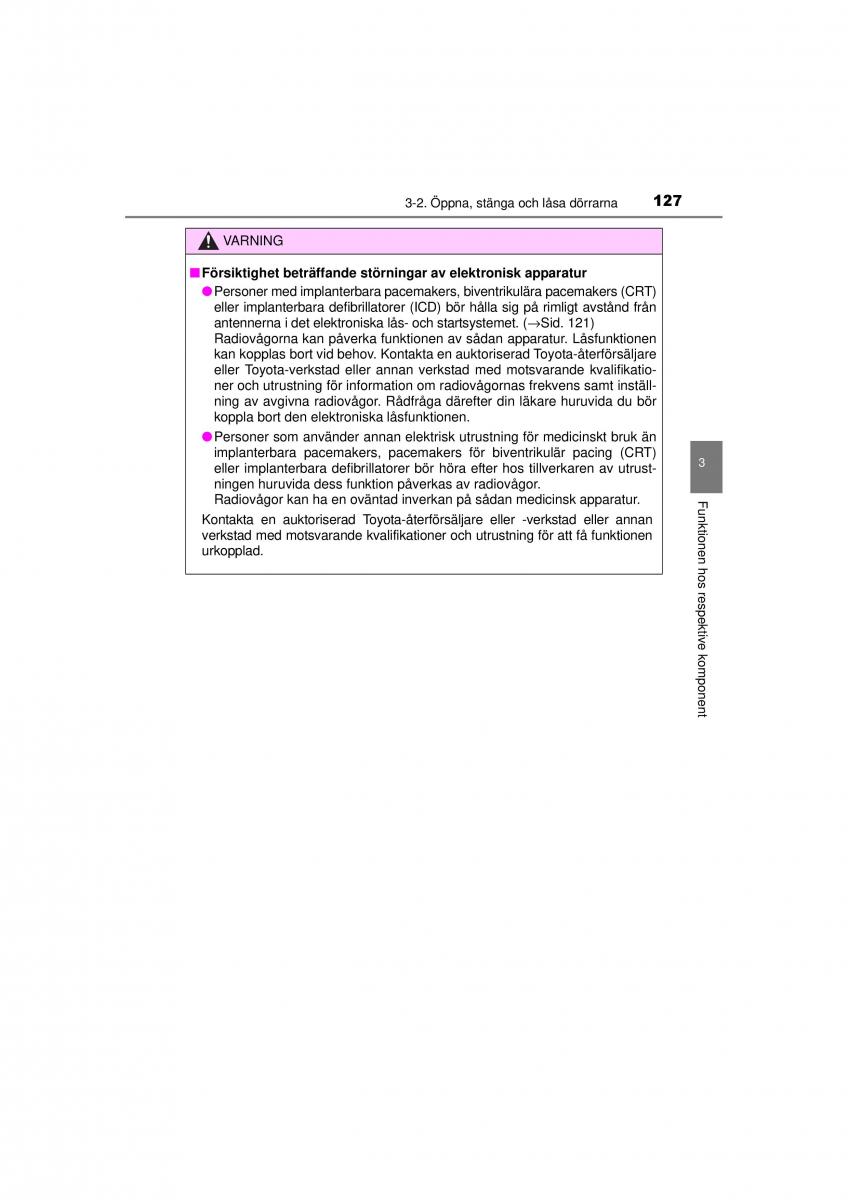 Toyota RAV4 IV 4 instruktionsbok / page 127