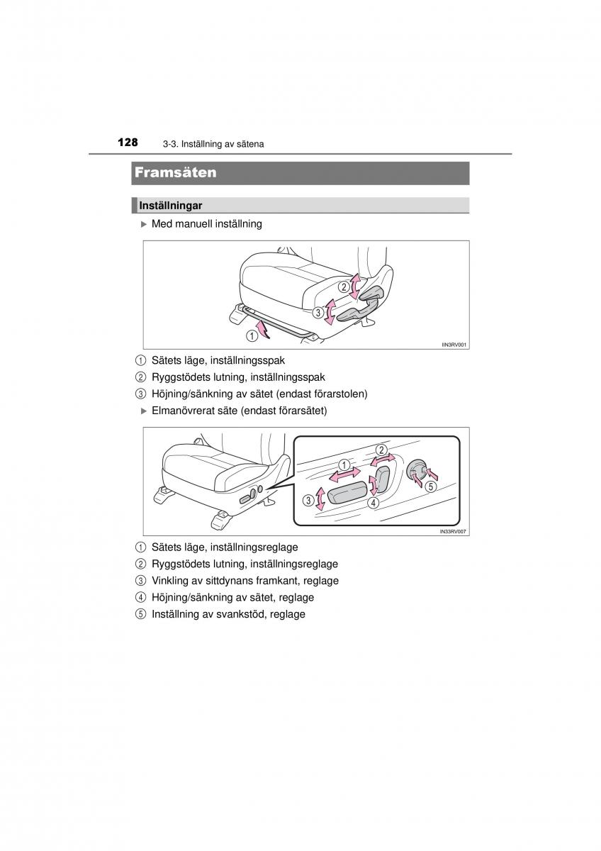 Toyota RAV4 IV 4 instruktionsbok / page 128