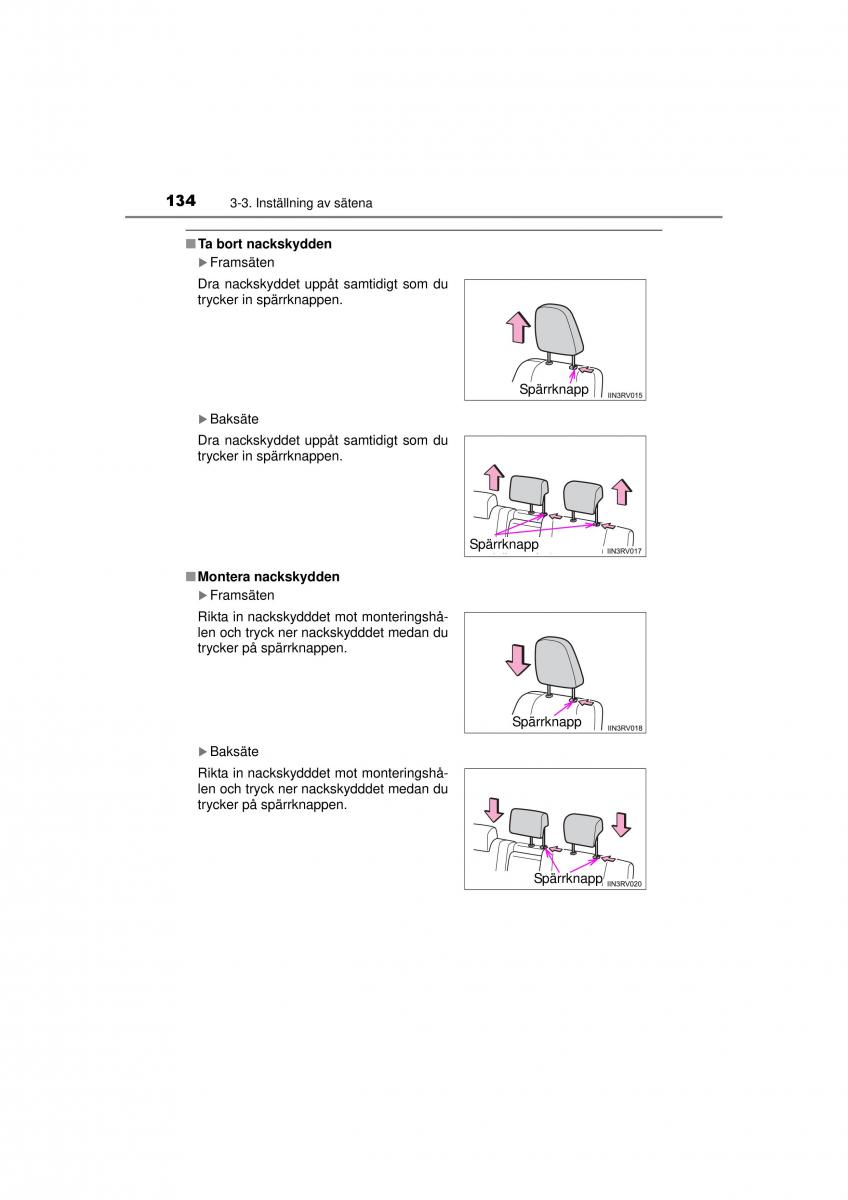 Toyota RAV4 IV 4 instruktionsbok / page 134