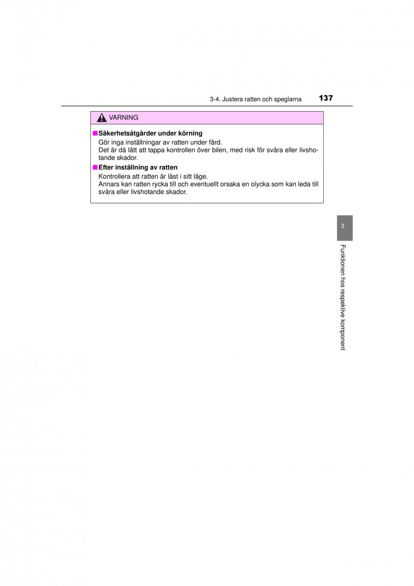 Toyota RAV4 IV 4 instruktionsbok / page 137