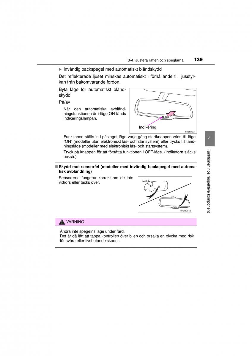 Toyota RAV4 IV 4 instruktionsbok / page 139