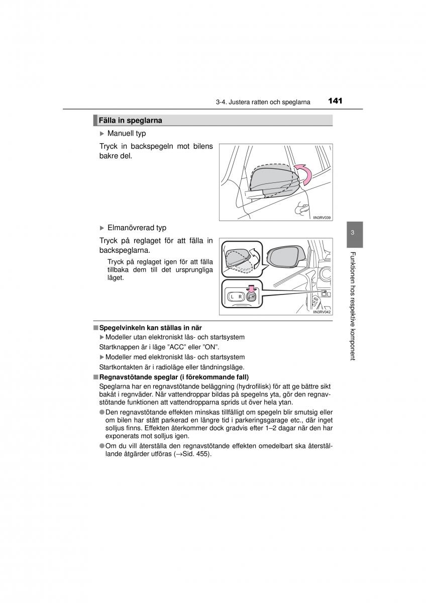 Toyota RAV4 IV 4 instruktionsbok / page 141