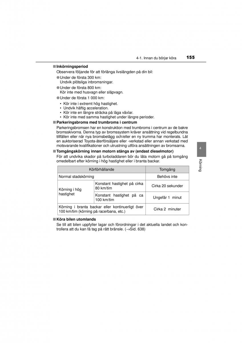 Toyota RAV4 IV 4 instruktionsbok / page 155