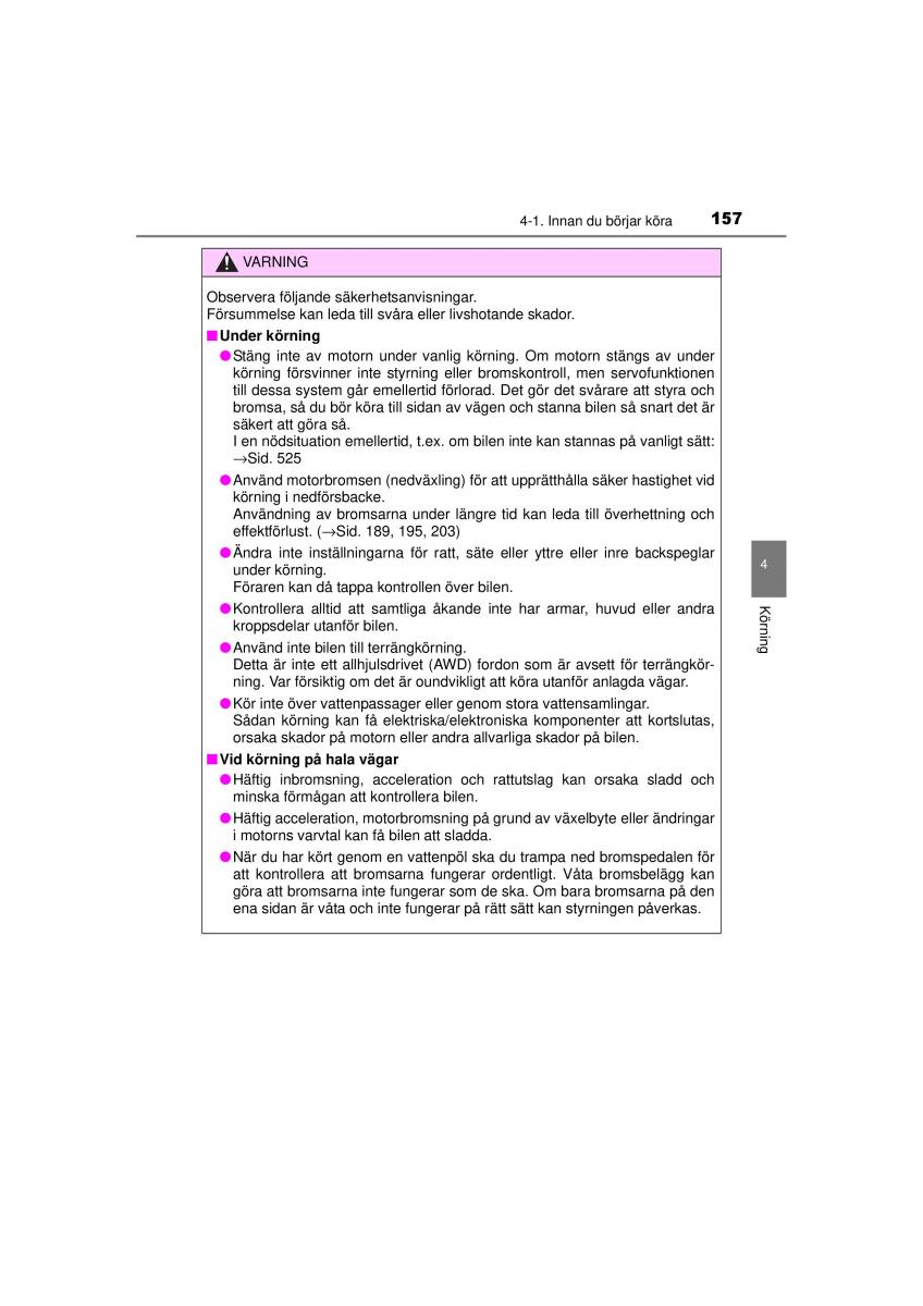 Toyota RAV4 IV 4 instruktionsbok / page 157