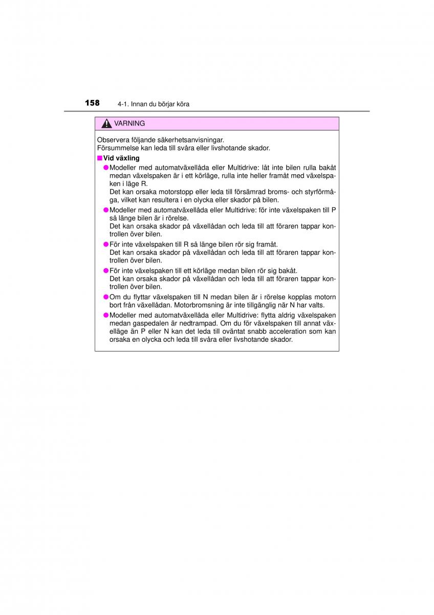 Toyota RAV4 IV 4 instruktionsbok / page 158