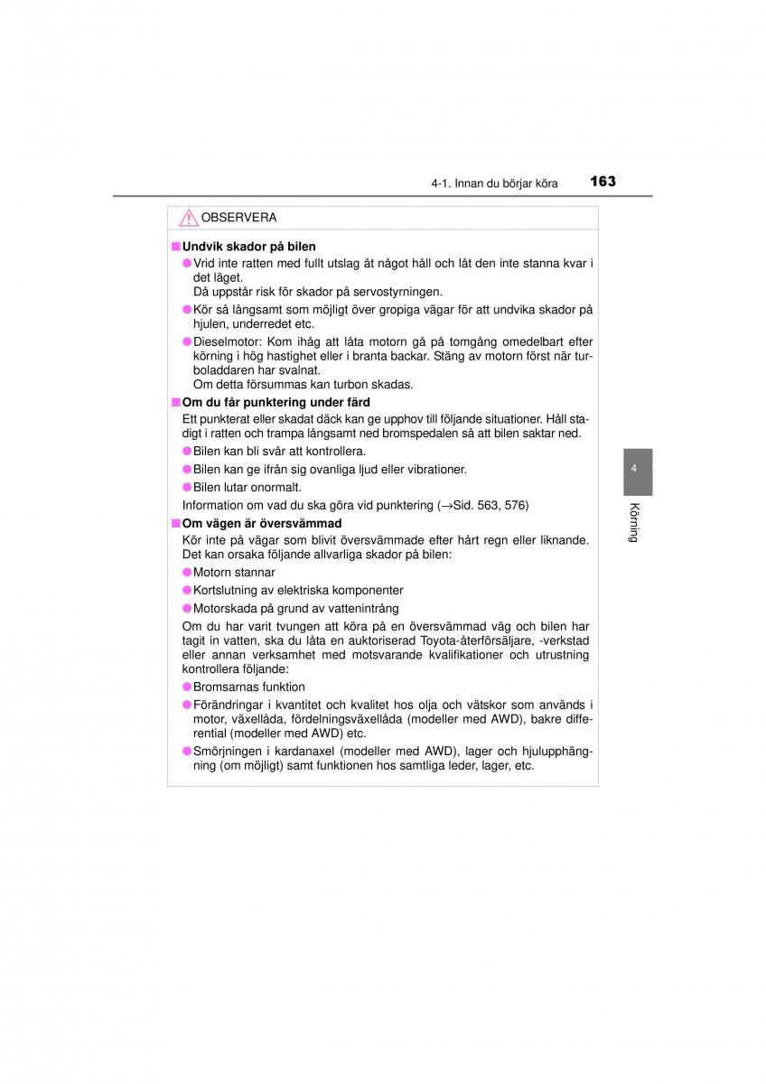 Toyota RAV4 IV 4 instruktionsbok / page 163