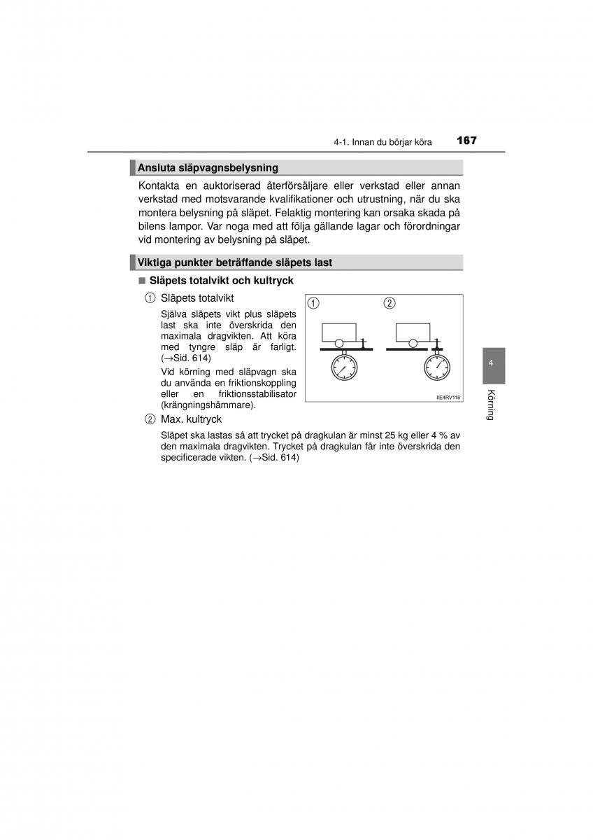 Toyota RAV4 IV 4 instruktionsbok / page 167