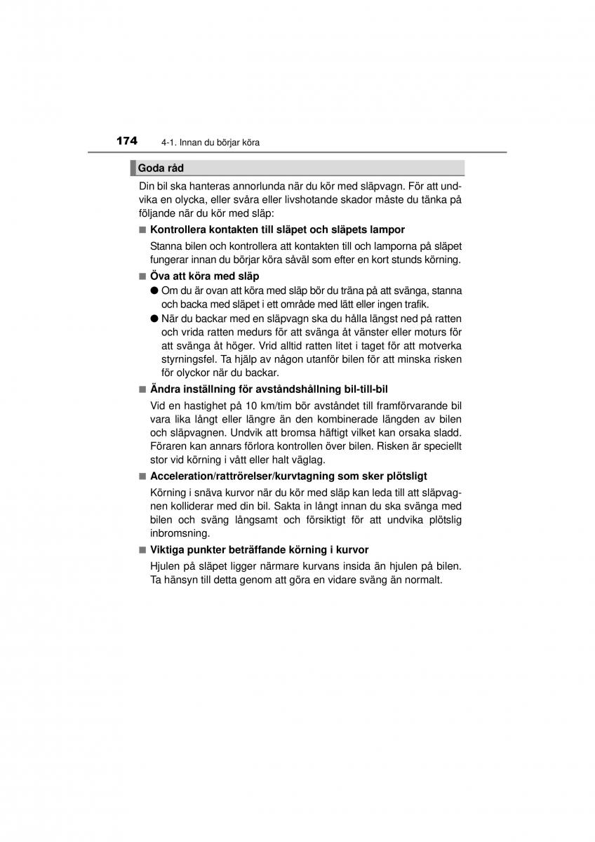 Toyota RAV4 IV 4 instruktionsbok / page 174