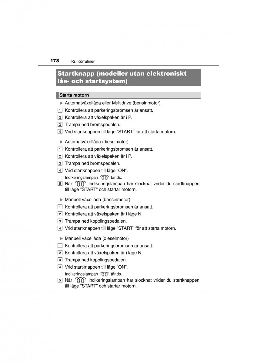 Toyota RAV4 IV 4 instruktionsbok / page 178